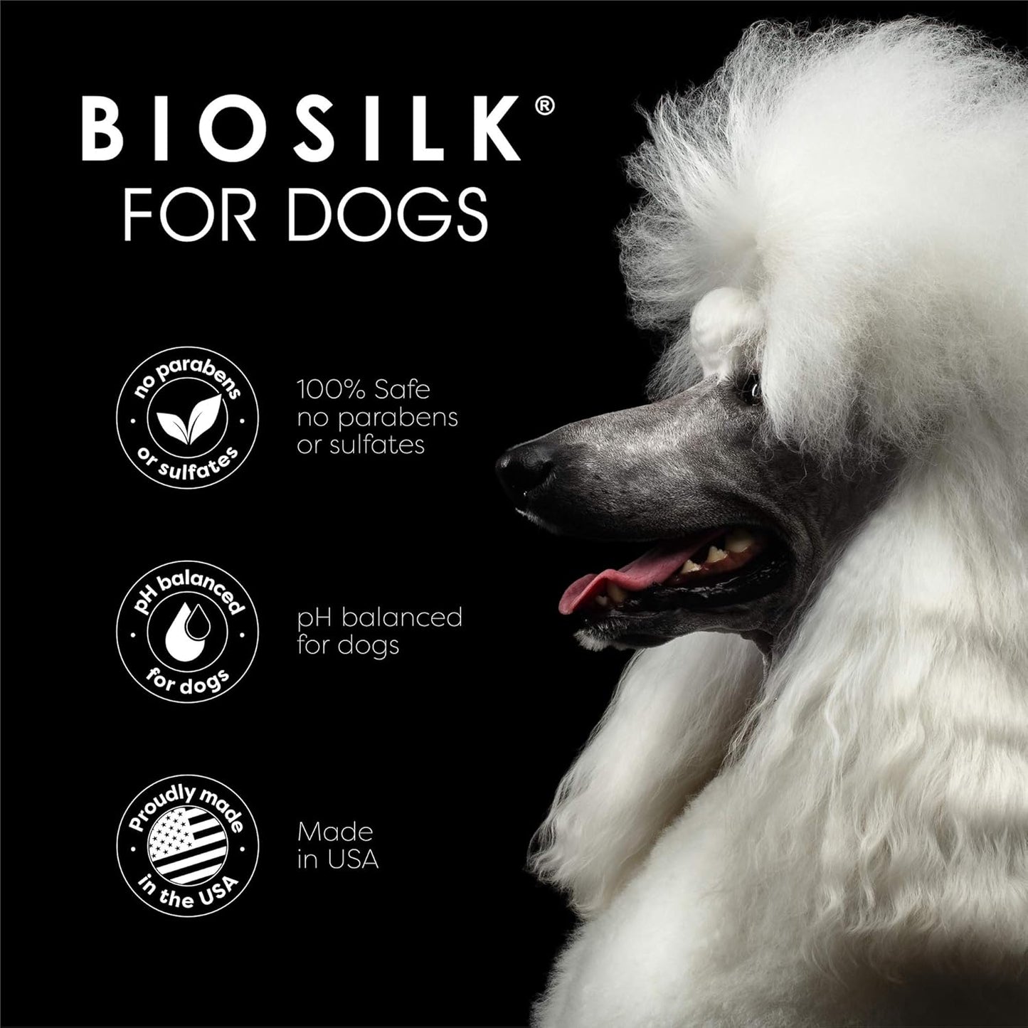 Silk Therapy Conditioning Detangling Spray for Dogs with Natural Coconut Oil, Leave-In Detangler and Conditioner, Dematting Grooming Spray, Sulfate Free, 7 Fl Oz