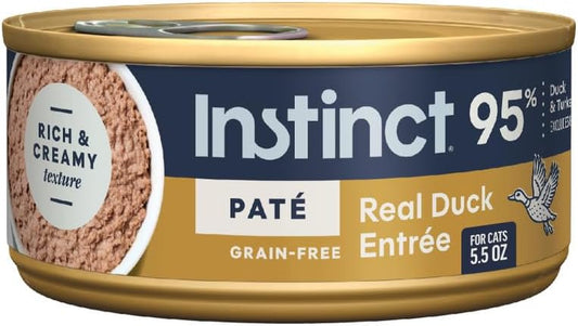 Pate Entrees, Wet Canned Cat Food, Grain-Free - Real Duck, 5.5 Oz. Cans (Pack of 12)