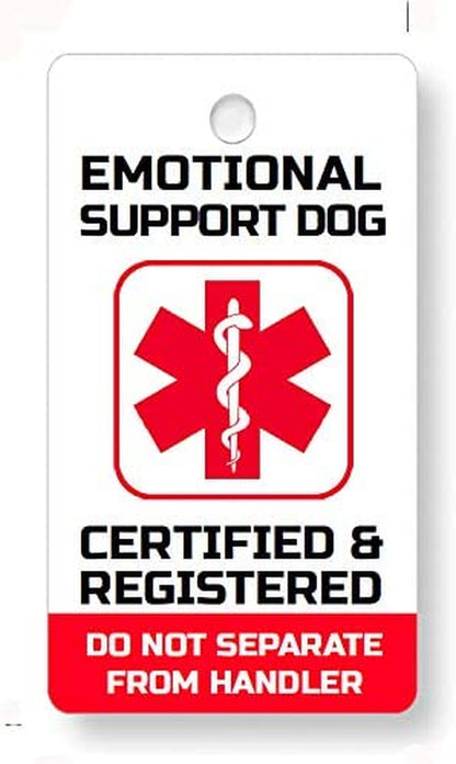 PVC Emotional Support Dog Key or Collar Tag for Fhact ESA (Emotional Support ES21)